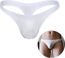 Sexy Transparente Herren T-Back String Tanga Unterwäsche White