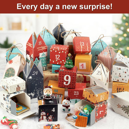 Adventskalender 2024 DIY Weihnachtskalender 25 Häuser