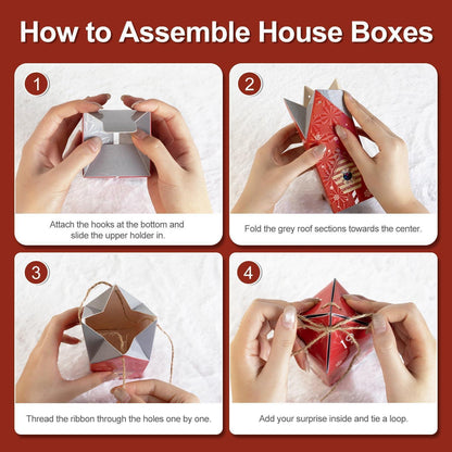 Adventskalender 2024 DIY Weihnachtskalender 25 Häuser