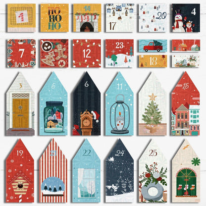 Adventskalender 2024 DIY Weihnachtskalender 25 Häuser