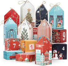 Adventskalender zum Befüllen Haus Kartons DIY Weihnachtskalender 2024