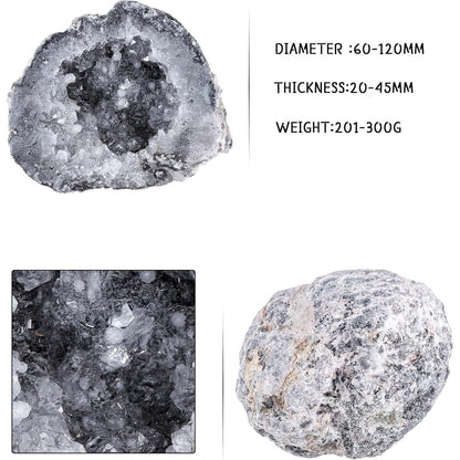 Natürlicher Achat Druse Geode Kristall, Heilstein & Deko, Mittlere Größe