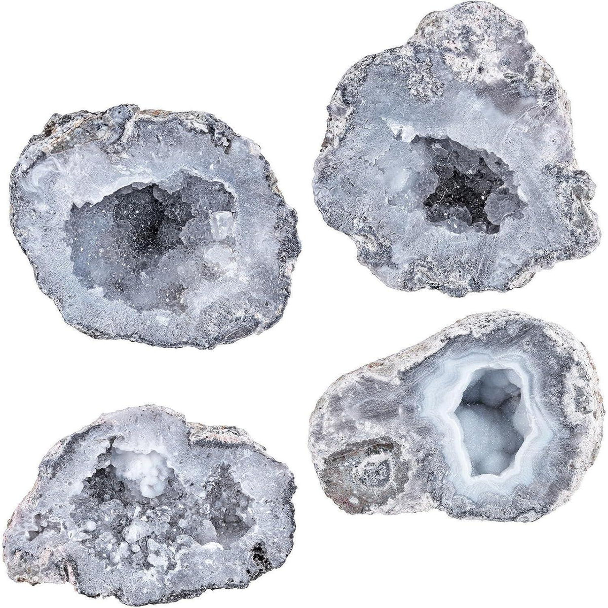Natürlicher Achat Druse Geode Kristall, Heilstein & Deko, Mittlere Größe