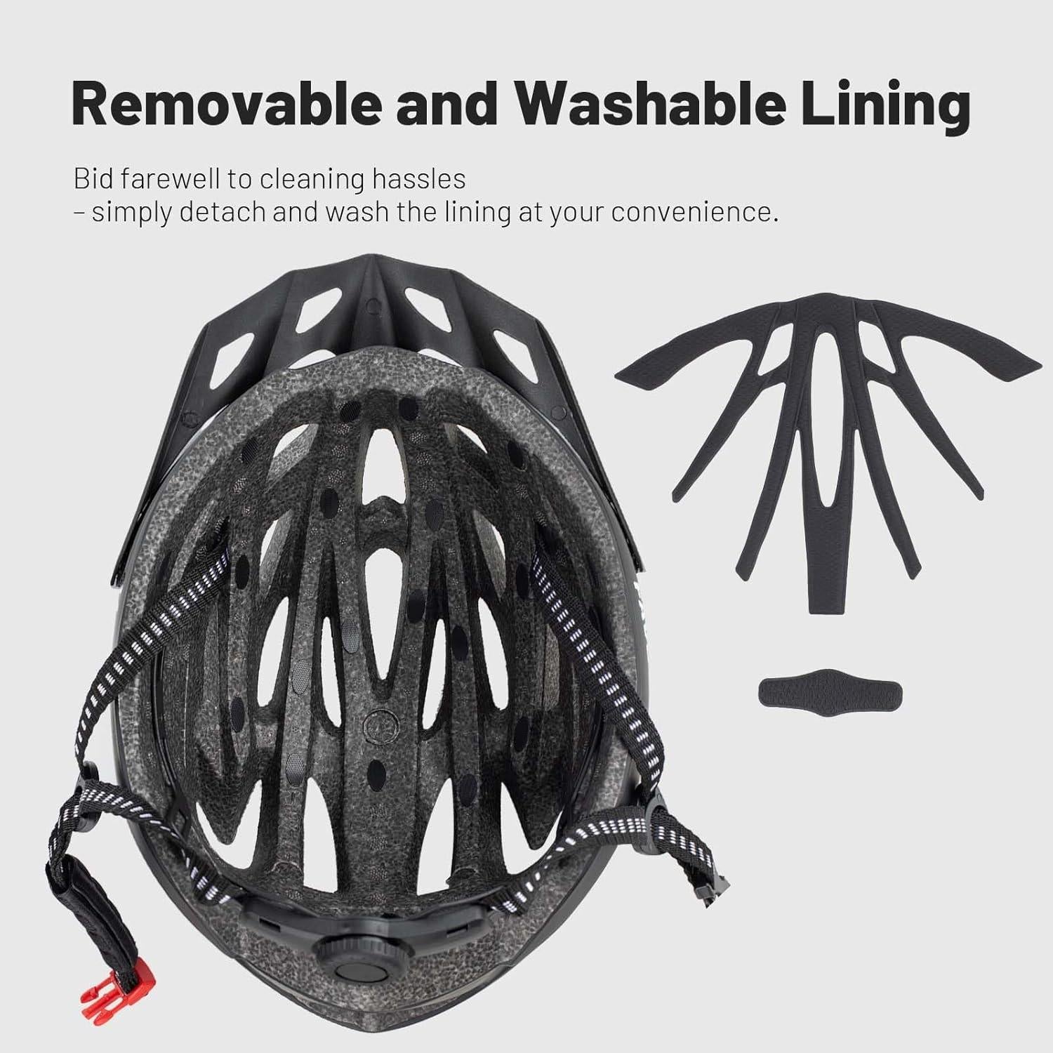 Leichter Fahrradhelm mit Schirm - Rennradhelm für Erwachsene L 58-61cm
