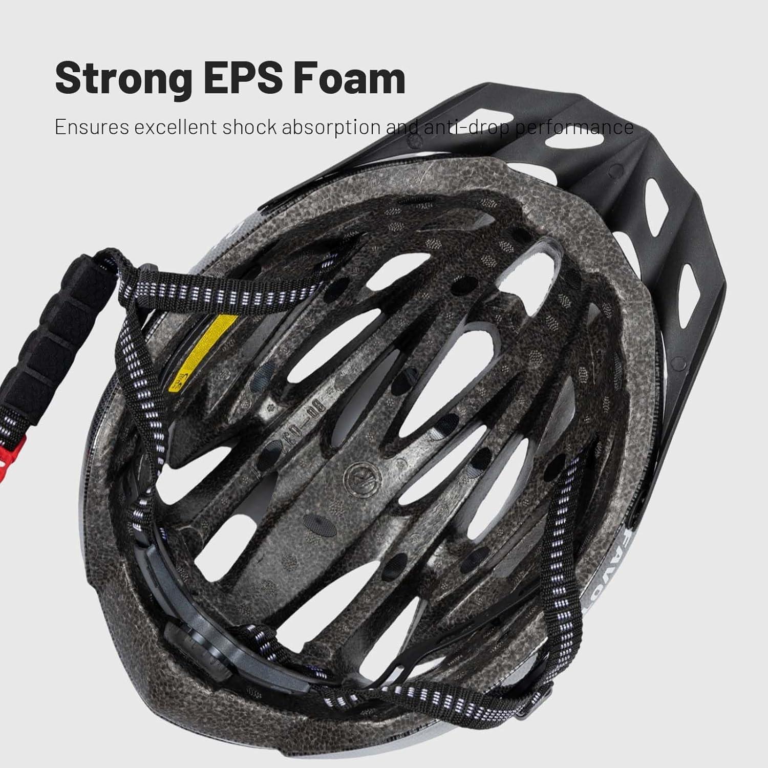 Fahrradhelm Erwachsene Abnehmbarem Innenfutter Verstellbar Rennradhelm Herren Damen L 58-61cm