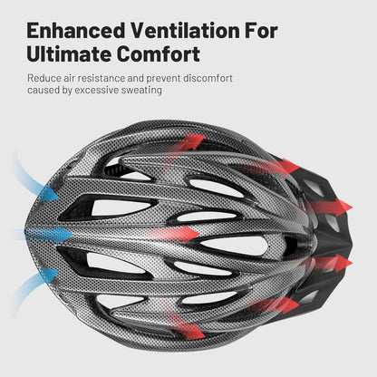 Favoto Erwachsene Fahrradhelm Schirm Abnehmbar Innenfutter Verstellbar