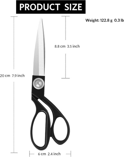 Nähschere Edelstahl 20 cm Schwarz Stoff Leder Schneider Künstler