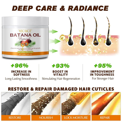 Batana Haaröl 220g - Fördert Haarwachstum & Reparatur, Reduziert Haarausfall