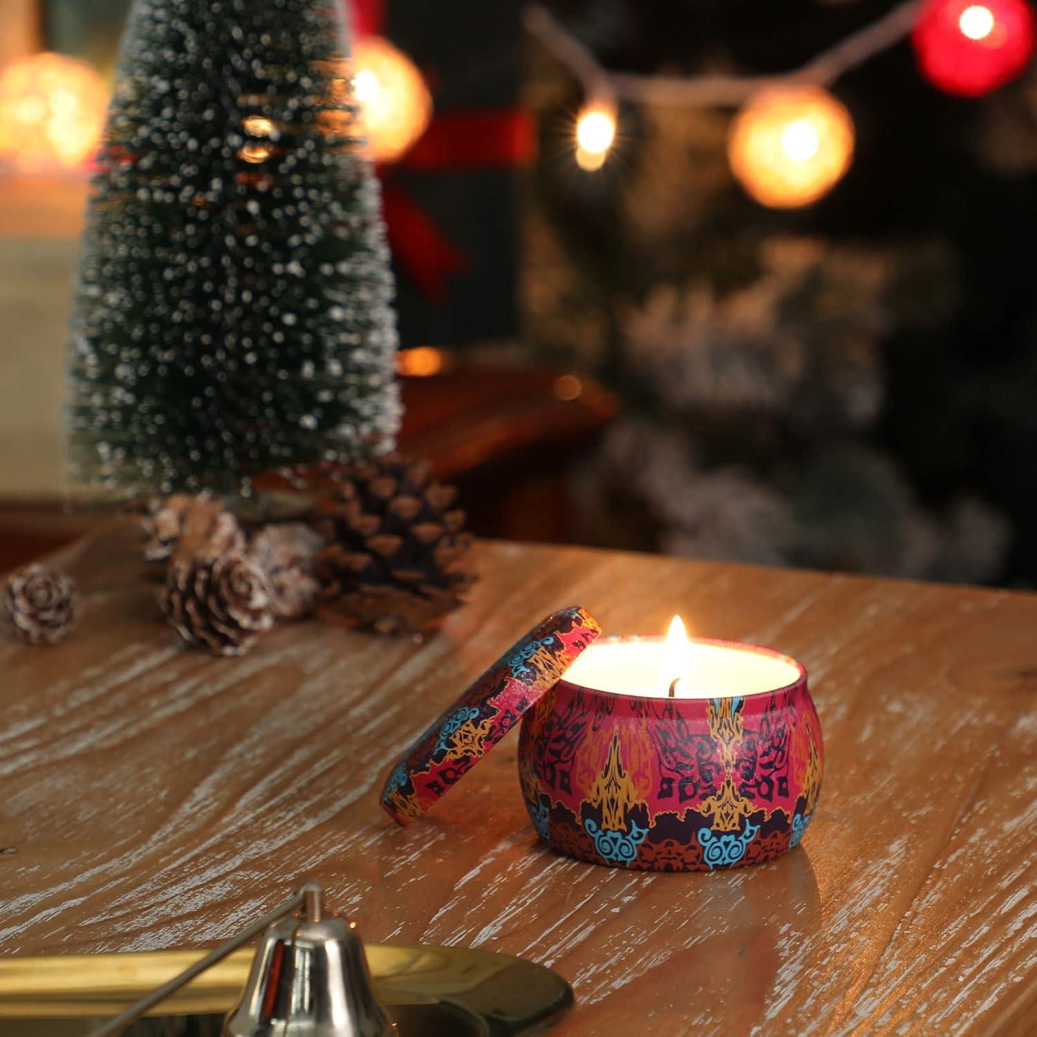 12er Geschenkset Aromatherapie Lavendel Duftkerzen 70g für Zuhause - Stressabbau Kerzen Garten Geschenke