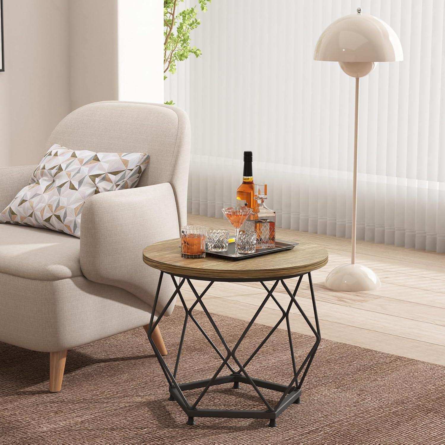 Modernes Rundes Couchtisch-Set 2er Terra/Schwarz