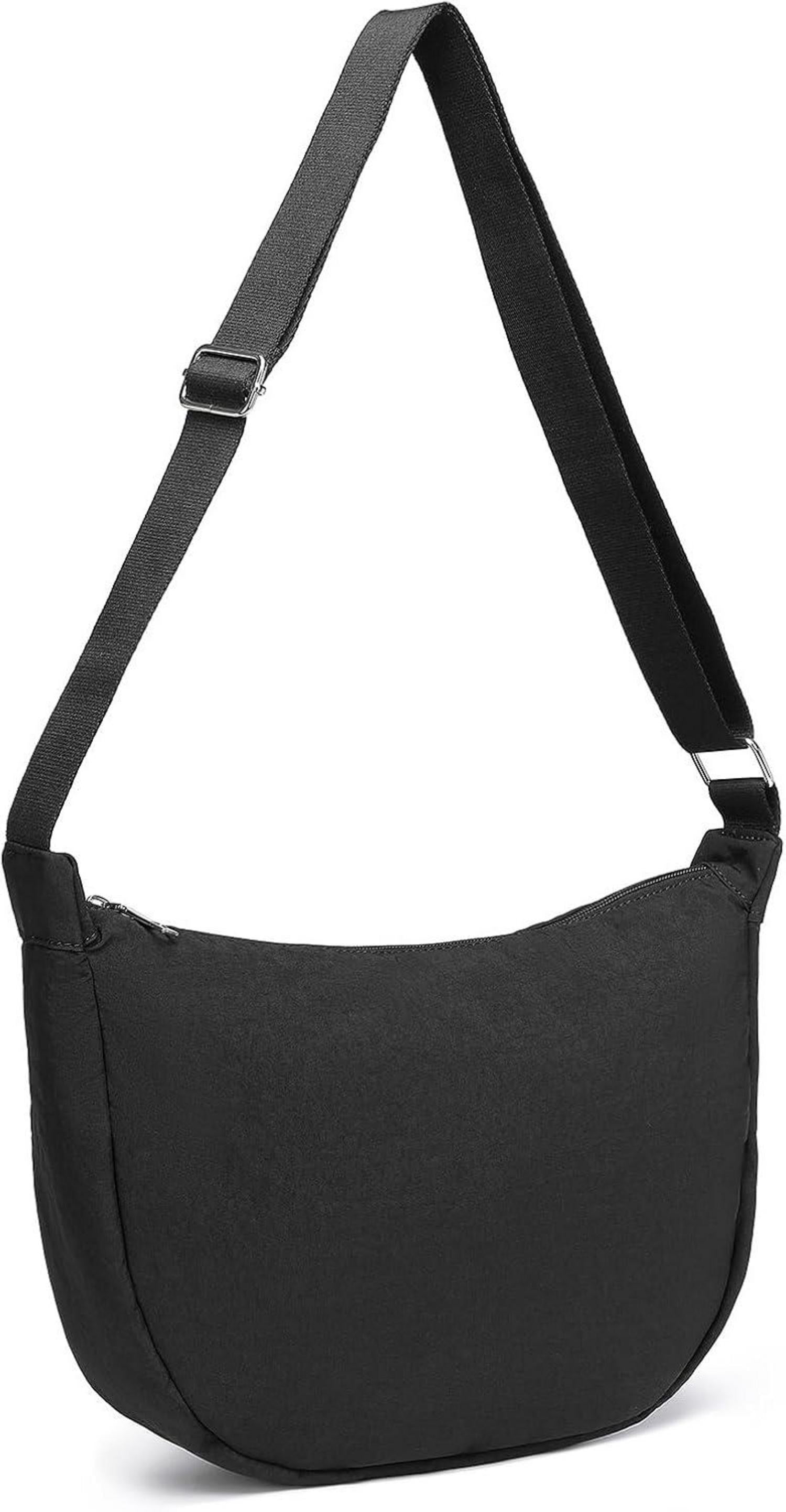 Damen Halbmond Crossbody Umhängetasche Nylon Wasserdicht Verstellbarer