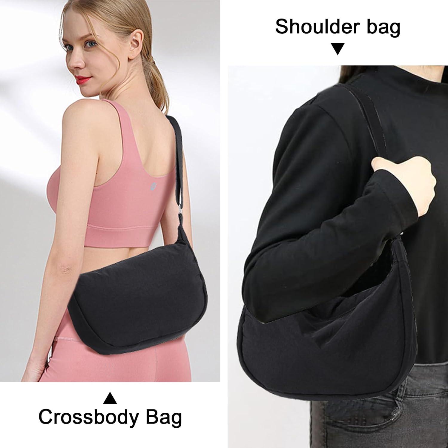 Miss Lulu Damen Halbmond Crossbody Schultertasche Nylon
