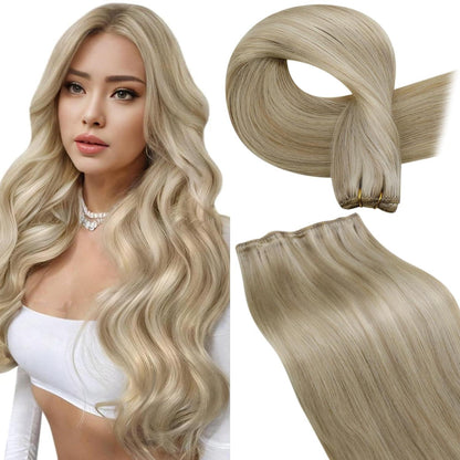 Echthaar Tressen Blayage Braun 55cm – Doppelt Tressen 100g