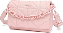 Kleine Umhängetasche Frauen Wasserdichtes PU-Leder Magnetisch Pink