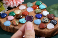 20 Stück Natürliche Herz Edelsteine Set Rosenquarz Amethyst