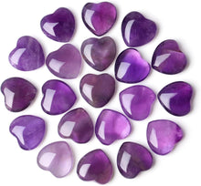 Amethyst Herz Kristall Set Natürliche Steine 20 Stück