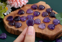 Amethyst Herz Kristall Set 20 Stück Heilung Liebe Stein