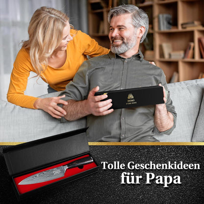 INOMO Küchenmesser Männer Geschenk für Papa - Bester Papa der Welt