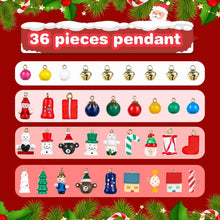 Weihnachts-Adventskalender 2024 mit Holzbaum & 29 Ornamenten