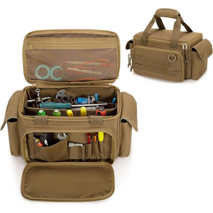 Kleine Werkzeugtasche Khaki mit gepolstertem Boden