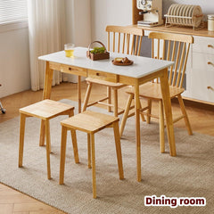 Kleiner Computertisch Holz Schreibtisch Schublade Hängestange Weiß Naturholz