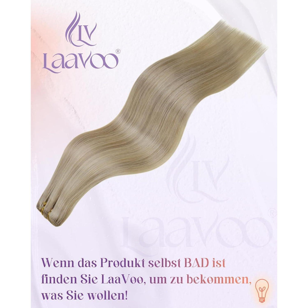 Echthaar Tressen Blond – Zum Einnähen, 40cm, 100g