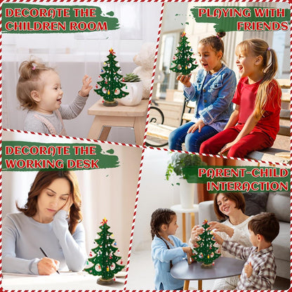 2024 Adventskalender Hölzernen Weihnachtsbaum 35 Ornamenten 24 Tage Countdown Weihnachten Weihnachtsgeschenke Kinder & Erwachsene