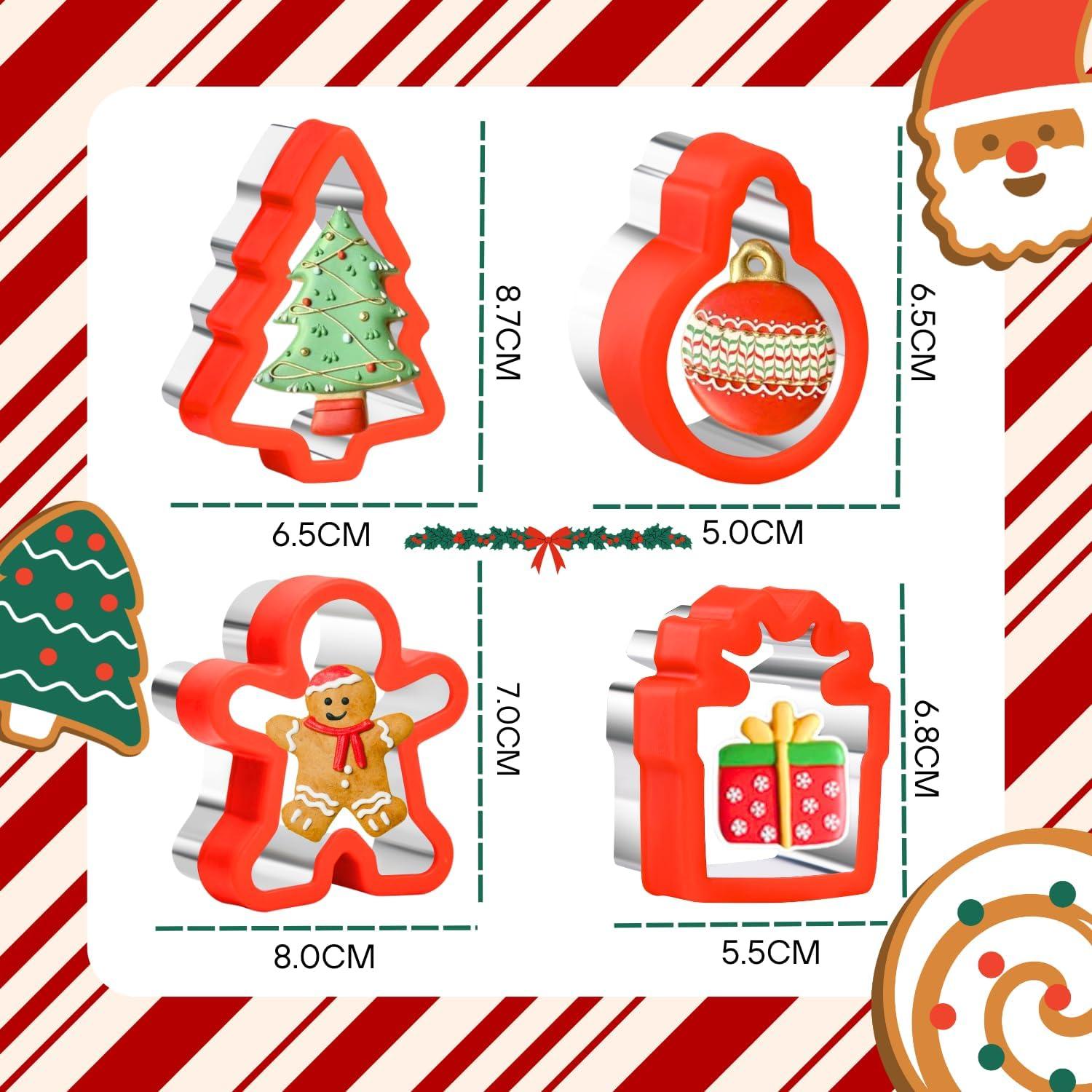 Ausstechformen Weihnachten Edelstahl Komfortgriff 4er Set