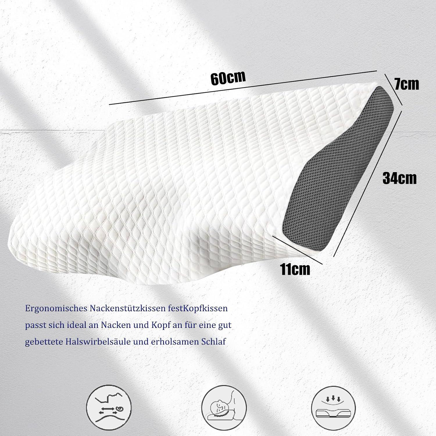 Ahigh Cervical Memory Foam Kopfkissen für Nackenschmerzen