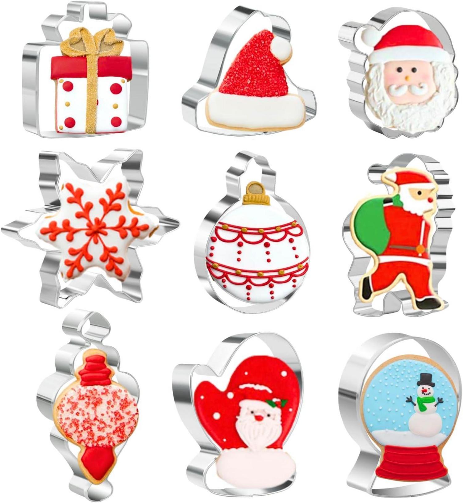 9-teiliges Weihnachts-Ausstechformen-Set Edelstahl