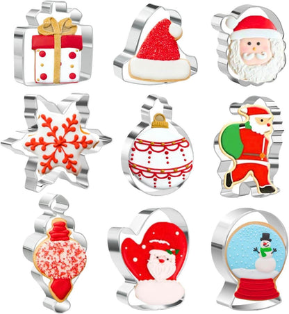 9-teiliges Weihnachts-Ausstechformen-Set Edelstahl