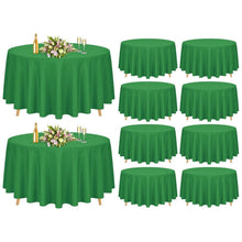 Grüne Runde Tischdecke 228cm – 10er Pack | Fleckenfrei & Waschbar