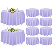 10er-Pack Runde Tischdecken Lila 228,6 cm – Flecken- & Knitterfrei
