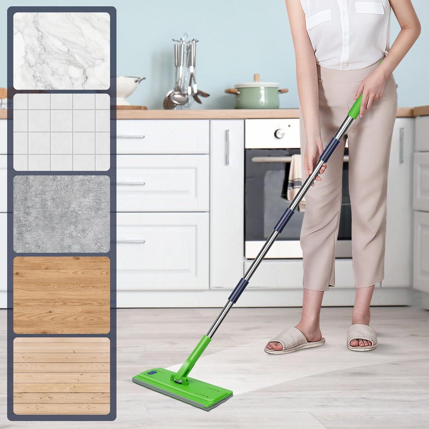 Masthome 138CM Wischmopp Set mit Auswringfunktion und 5 Mikrofaser Pads
