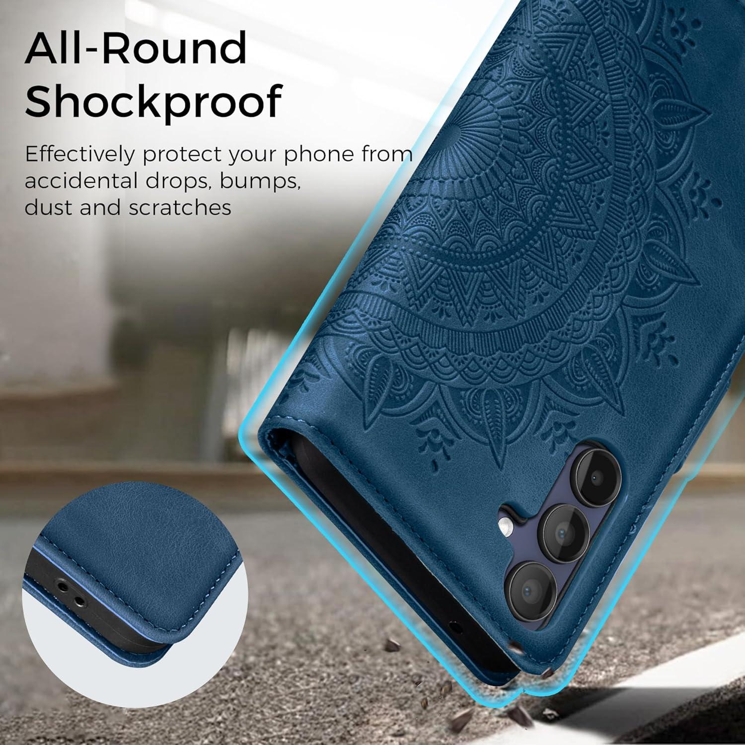 Lederhülle für Samsung Galaxy A15 5G/4G Flip Wallet PU Schutzhülle