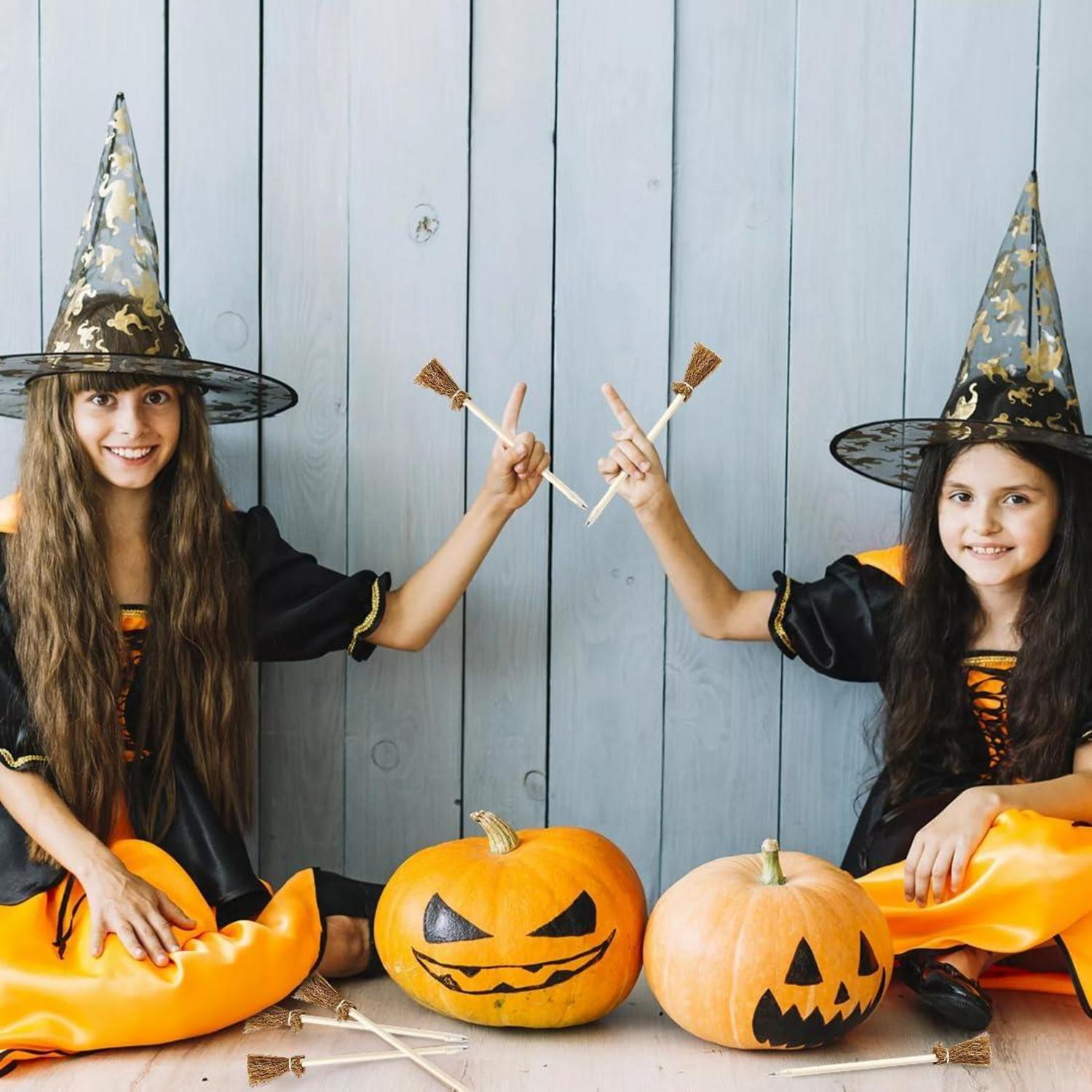 Hexenbesen Bleistift Set 12 Stück Halloween Kinder Mitgebsel Partysgeschenk