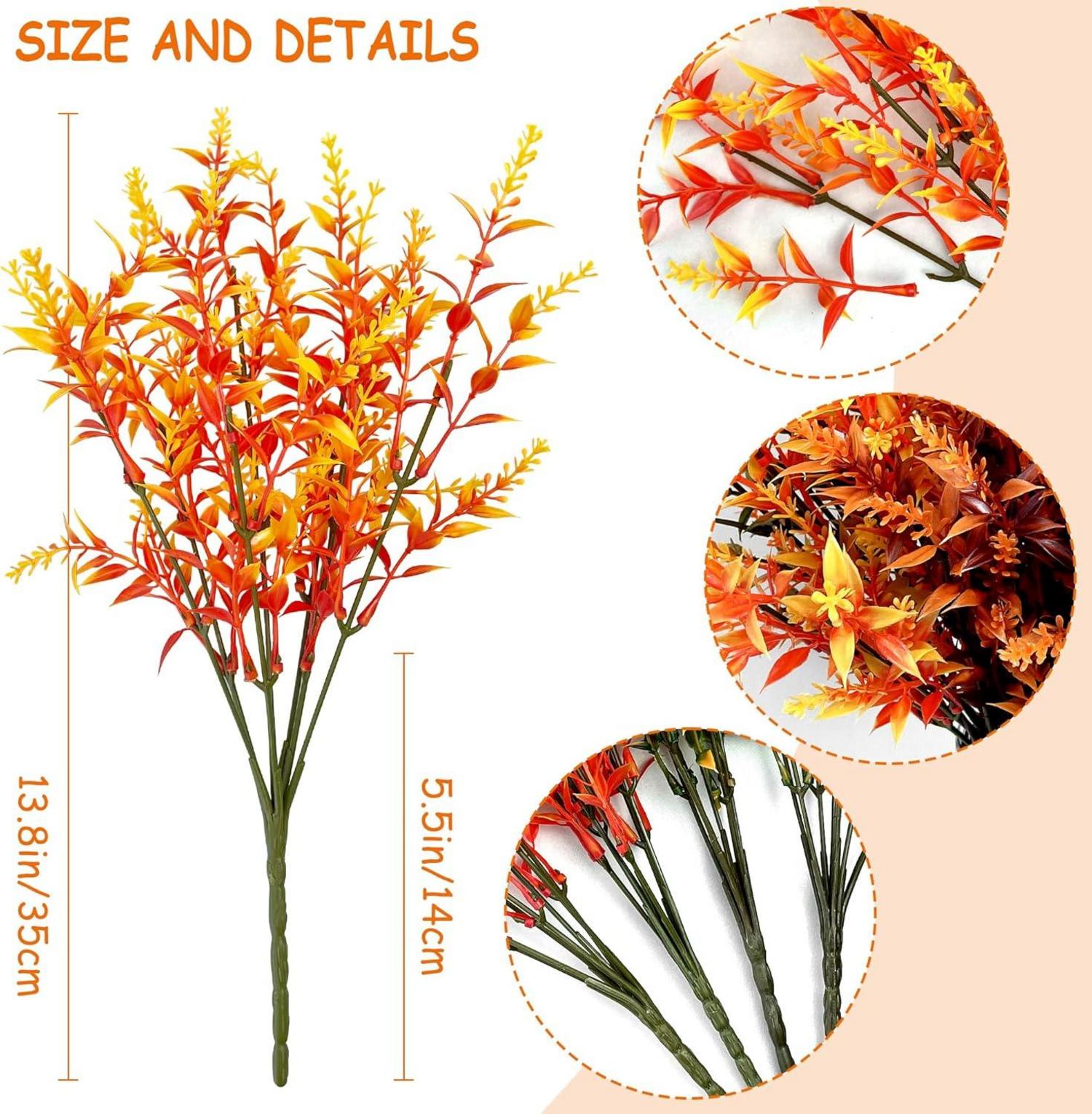 Künstliche Herbstblumen Set 8 Bündel Herbststrauß Gelb