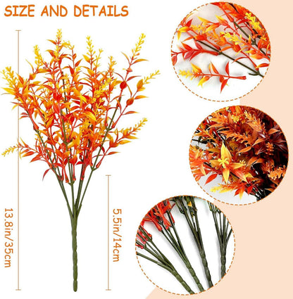 Künstliche Herbstblumen Set 8 Bündel Herbststrauß Gelb