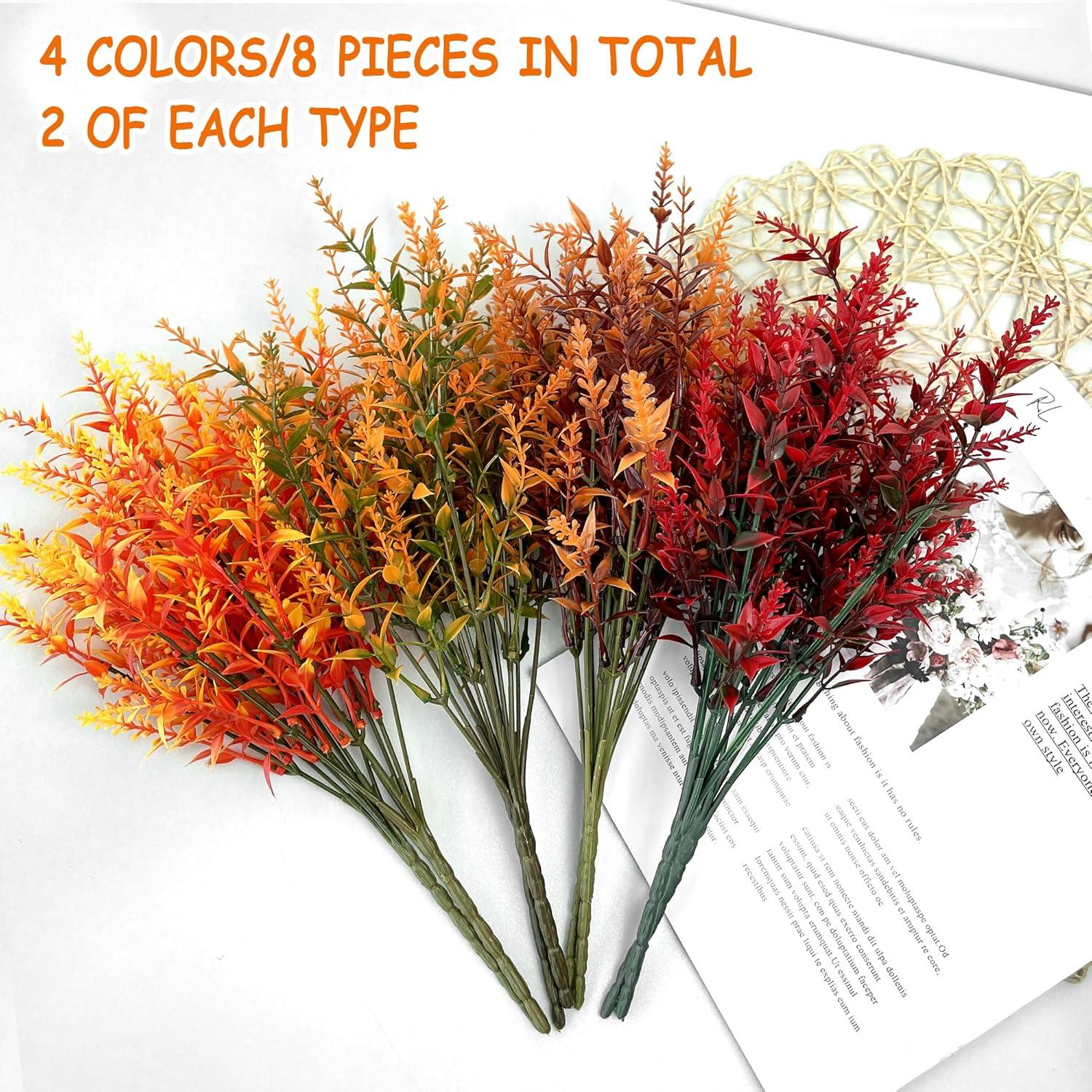 Künstliche Herbstblumenstrauß Set für Dekoration innen & außen