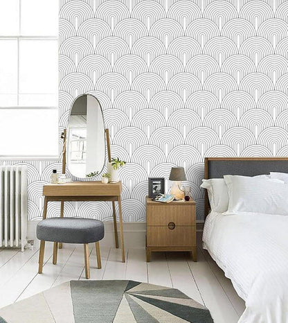 Selbstklebende Tapete Möbelaufkleber Moderne Streifen Geometrie 0.4W x 10L