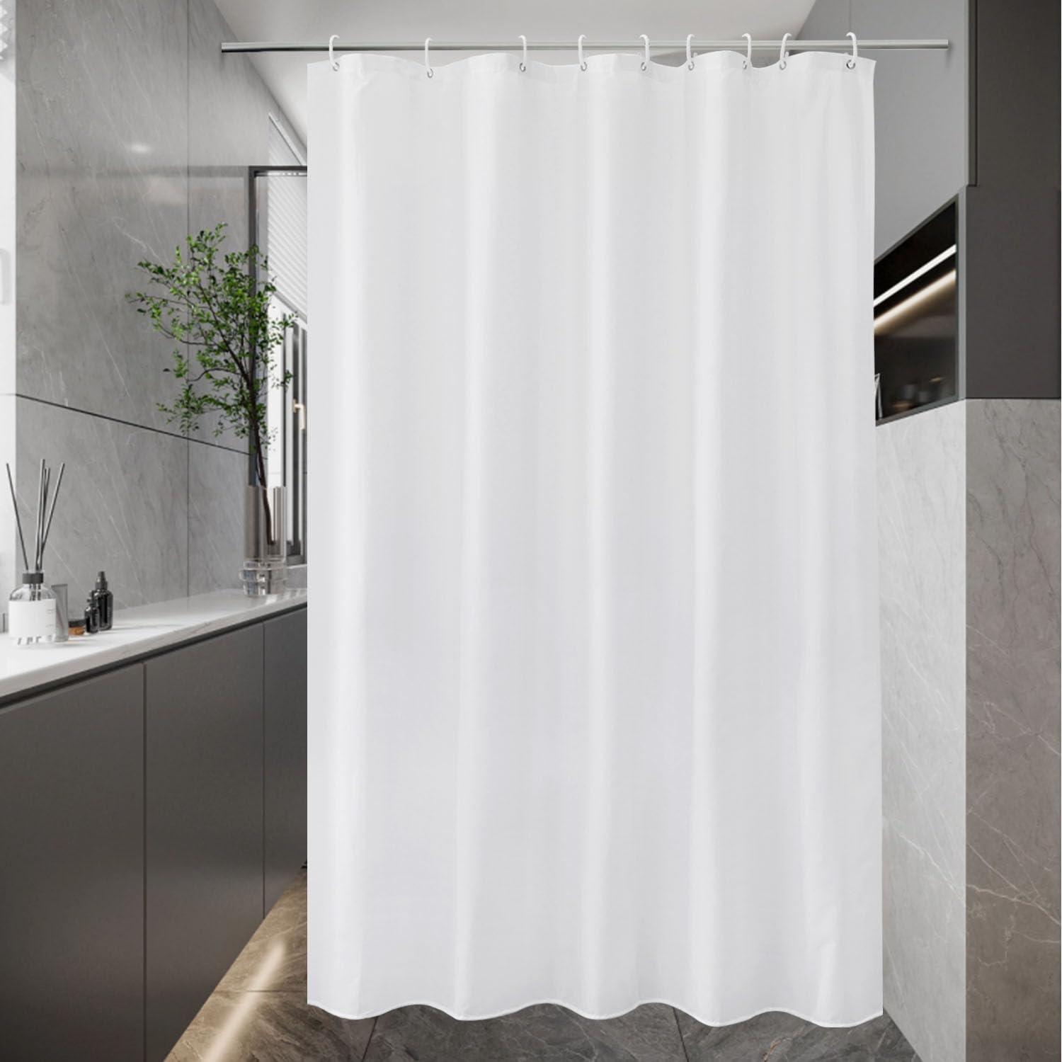 Duschvorhang Textil Wasserdicht Anti-Schimmel 140x200cm White