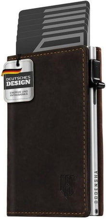 RFID Slim Wallet Herren mit Münzfach Magnetverschluss