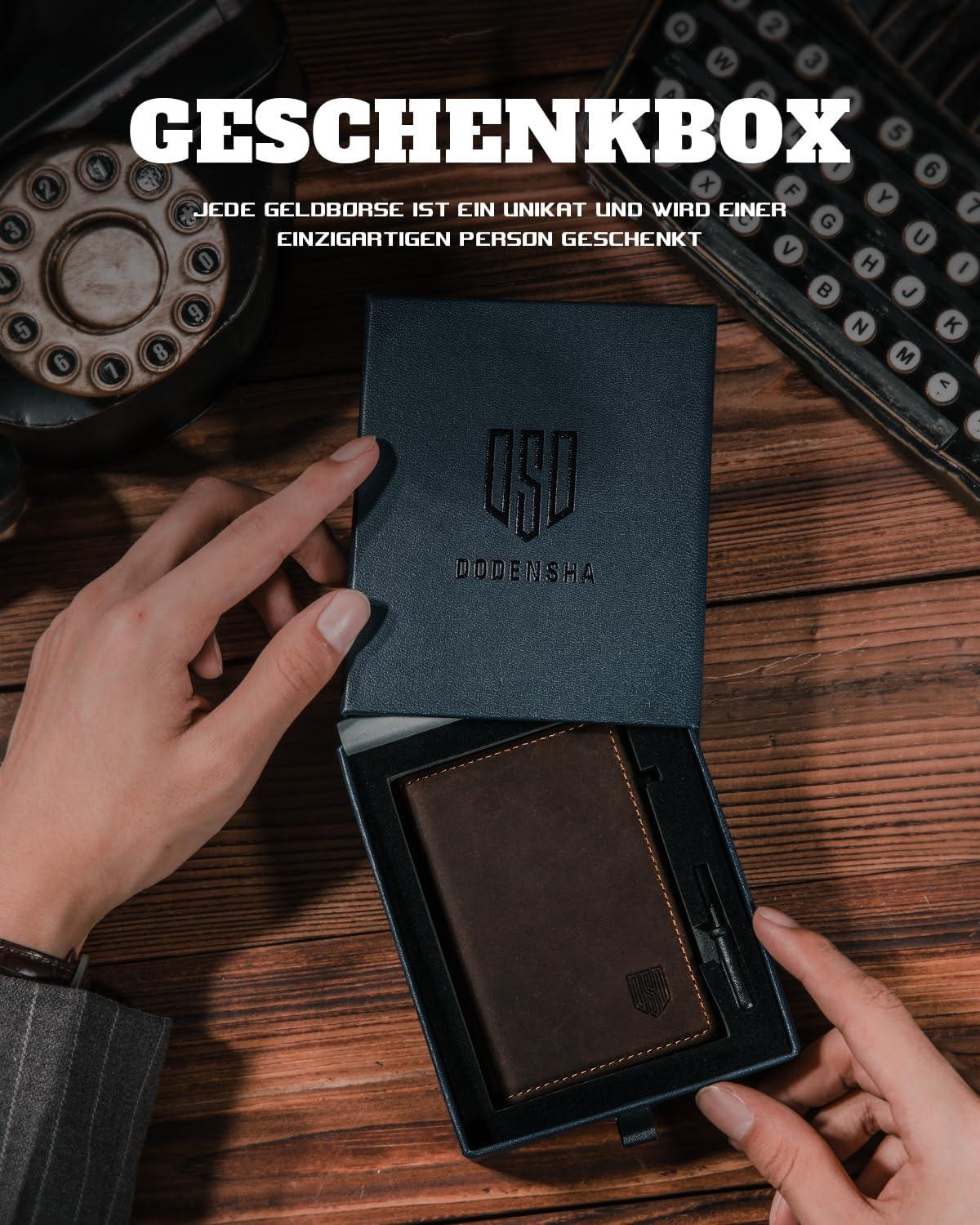 Slim Wallet Herren RFID Schutz Münzfach 10 Karten Magnetisch BraunSilber