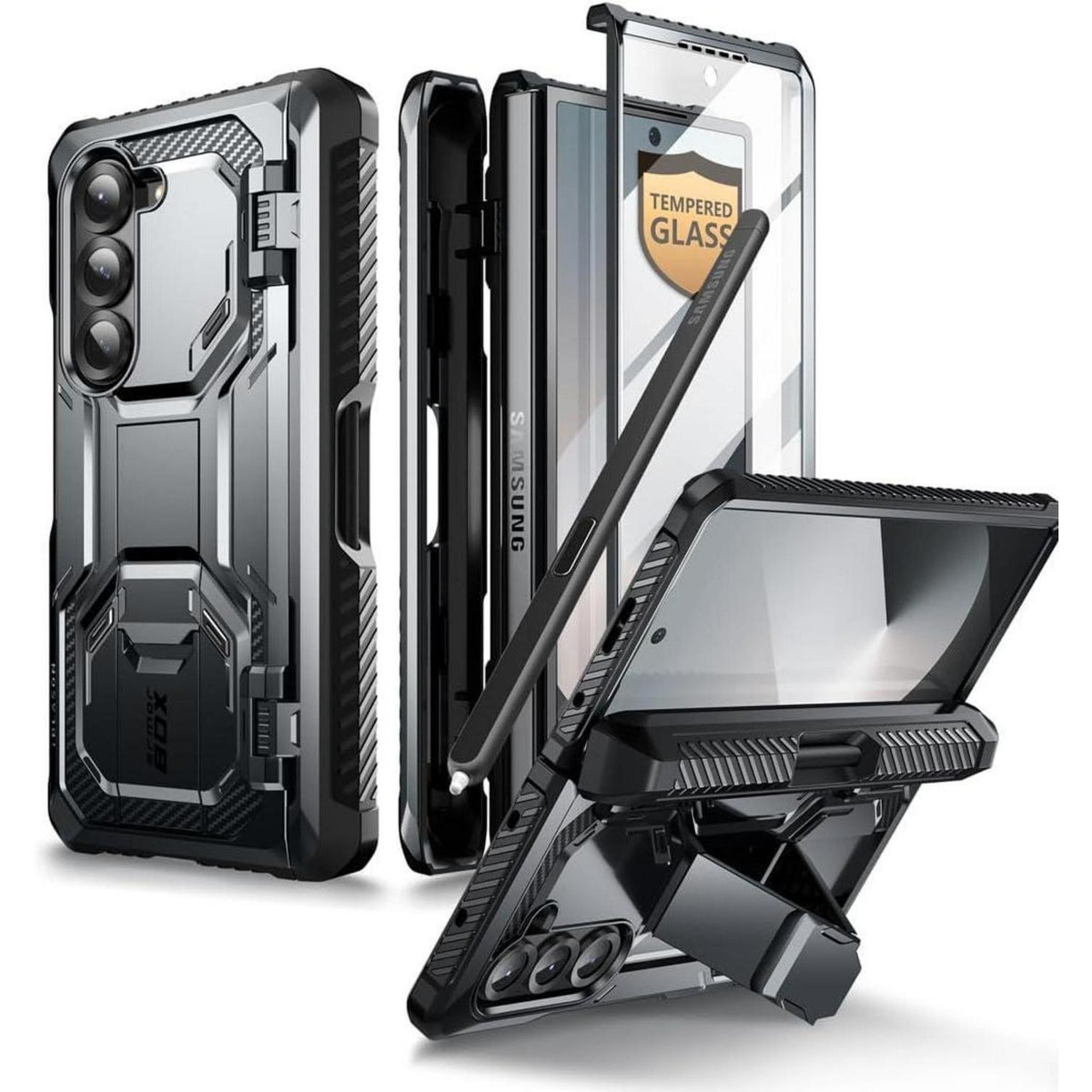 Galaxy Z Fold 6 Hülle mit S Pen Halter und Displayschutz