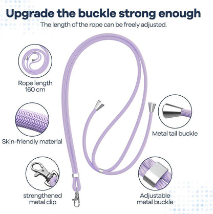 Handykette Universal mit 2 Stück Patch Lila