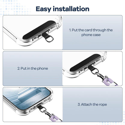 Handykette Universal Handy Lanyard Patch 2 Stück - Lila