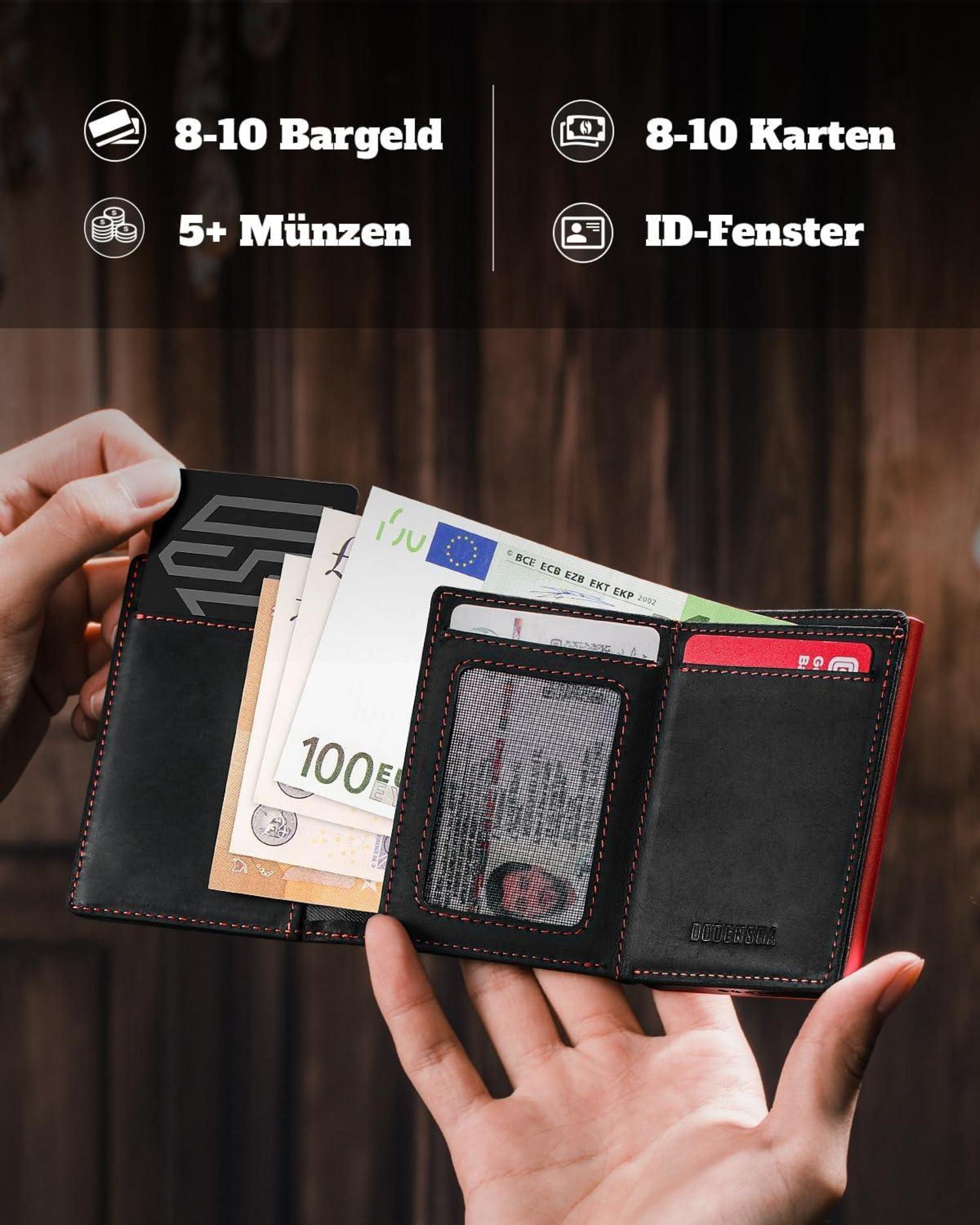 RFID-blocking Slim Wallet with Coin Pocket for Men