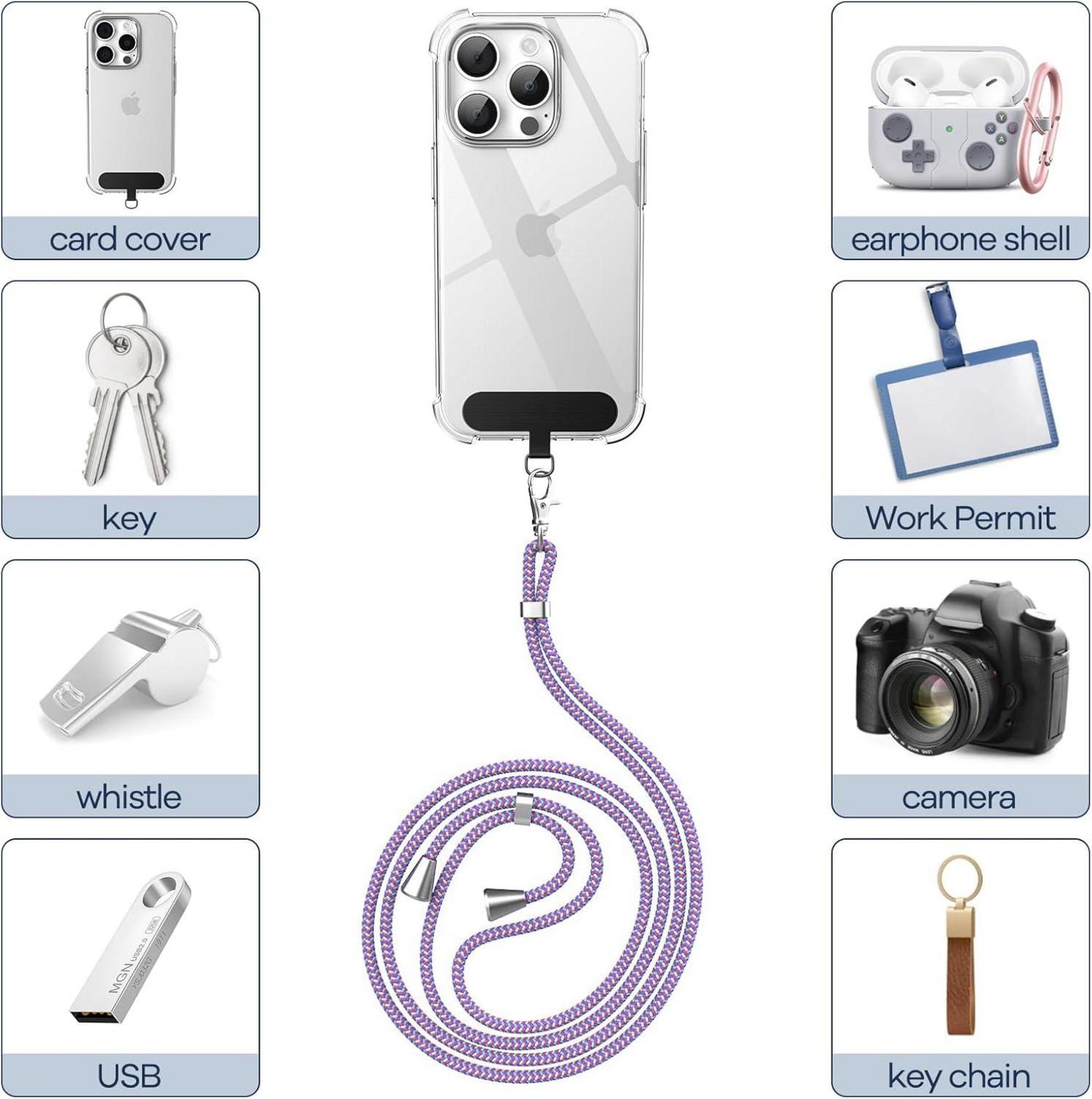 Handykette Universal Handy Lanyard mit 2 Stück Patch