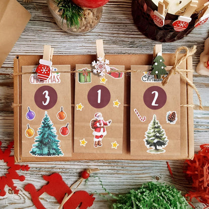 Adventskalender zum Befüllen 2024 Jahr Tüten DIY Weihnachten