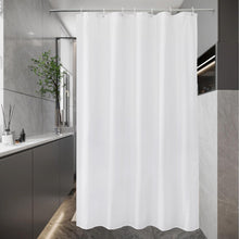 Weißer Textil Duschvorhang Wasserdicht Anti Schimmel 100x180cm